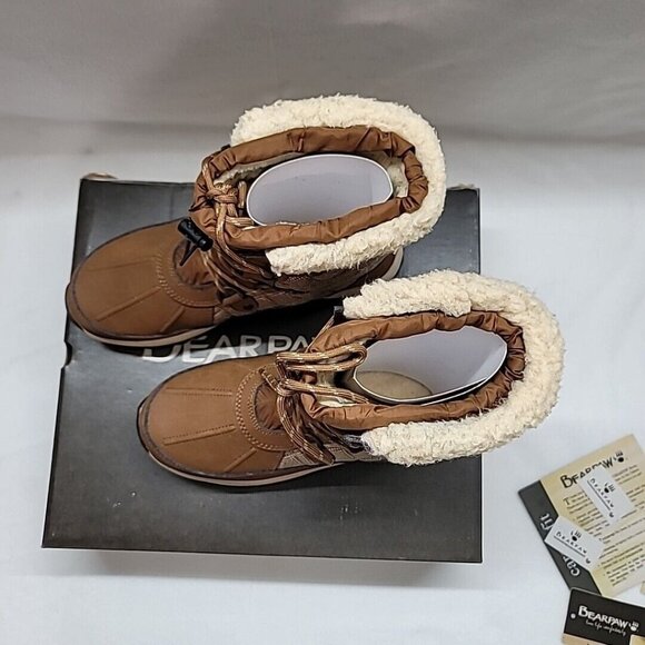 Bearpaw Bethany 1845W Leather Wool Sheepskin Brown Winter Boots Women's US 9 M - Picture 6 of 16